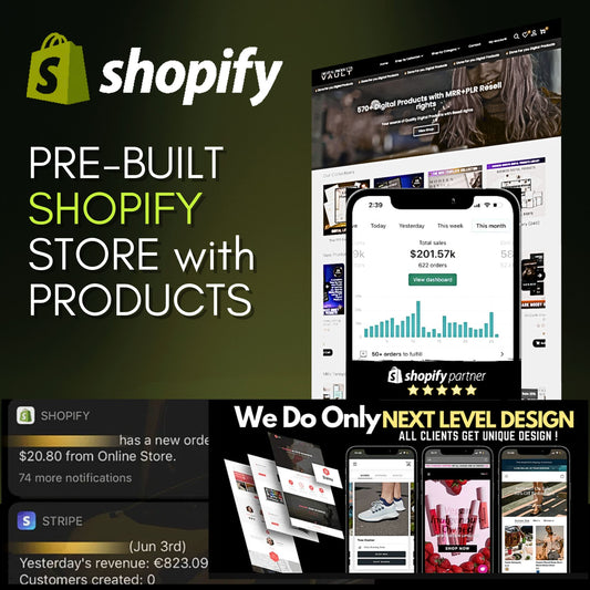 DFY Pre-built Shopify Store with Products