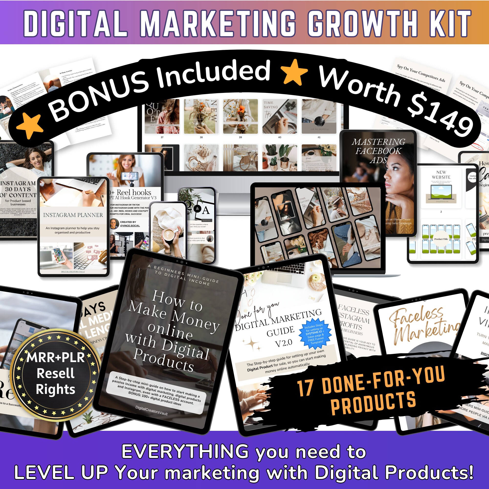 Faceless Digital Marketing Reels With Master Resell Rights MRR and